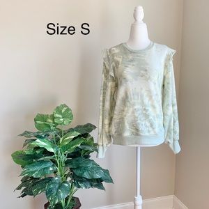 NWT Marled Reunited Tie Dye Green Sweatshirt Sz S